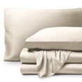 thumbnail image 1 of Bare Home Bamboo Sheet Set - Made from Rayon Fibers - Deep Pockets - 4 Piece - Full, Sand, 1 of 7