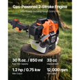 thumbnail image 3 of Gas Powered Pole Saw 33CC 2-Stroke Cordless Tree Trimmer 8in Cutting Bar, 3 of 6