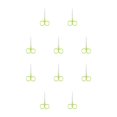 thumbnail image 2 of Vogacara Pinzas para cutículas de uñas, tijeras de acero inoxidable, galvanoplastia, resistente al desgaste, recortador de cejas, pinzas para Verde degradado 10Conjunto, 2 of 6