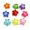 100Pcs Star 12mm, variant on Mixed Color Acrylic Faceted Charm Beads "Bead in Bead" Pick Your Shape-100Pcs Star 12mm