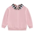 thumbnail image 1 of Qudderr Chandails Décontractés pour Bébés Filles, Hauts à Col Rond à Carreaux, Survêtement à Manches Longues pour Enfants Printemps Automne 3T-8T, 1 of 9