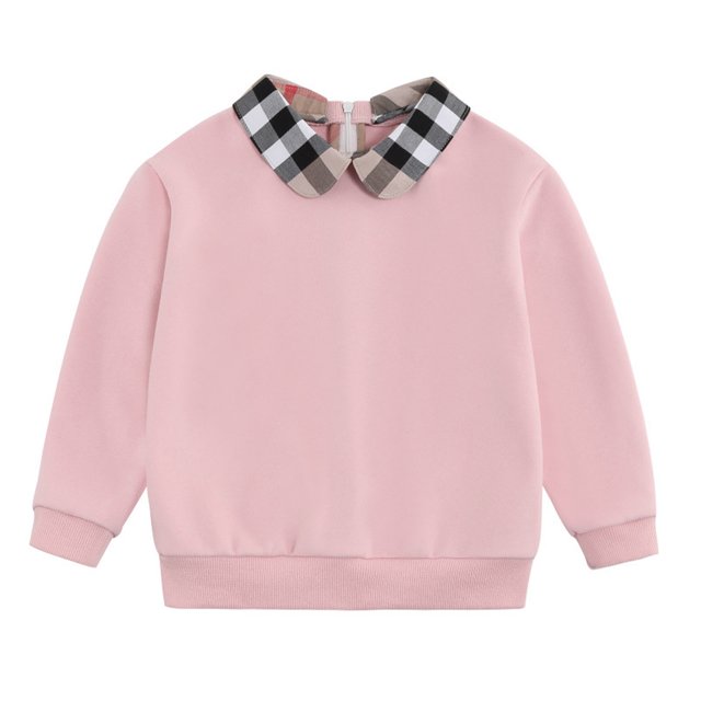 Qudderr Chandails Décontractés pour Bébés Filles, Hauts à Col Rond à Carreaux, Survêtement à Manches Longues pour Enfants Printemps Automne 3T-8T