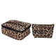 thumbnail image 4 of Bolsa de maquillaje BuyWeek 2 piezas piel sintética estampado leopardo, 4 of 14