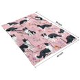 thumbnail image 4 of Border Collie Dogs with Flowers Blanket,Comfortable Soft Flannel Throw Blanket,All Season,Warm Lightweight Blankets for Sofa Bed Couch Living Room Chair,40"x50"(100x130cm), 4 of 4