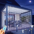 thumbnail image 4 of Cadena de Cortinas Solares LED para Exteriores, Luz de Hadas de 8 Modos, Decoración de Jardín para Bodas y Navidad, Luz solar Impermeable, Luz solar Colgante, Decoración Navideña, Iluminación Navideñ, 4 of 6