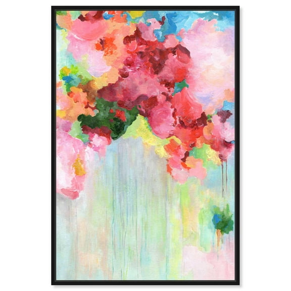 Art Remedy Coastal Abstracts Canvas, 10" x 15", Black Frame, Colorful Love