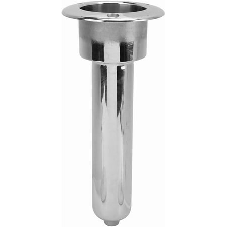 ABPETE Heavy Duty Stainless Steel Deluxe Rod Holders 2 in 1 Flush Mount Fishing Rod Pole Holders 0 15 30 Degree Boat Fishing Rod Cup Holder 280mm Round Top Cup Holder for Yacht Ship