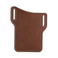 thumbnail image 2 of TureClos Men Cellphone Belt Bag Retro Design Mobile Phone Waist Leather Storage Pouch Holder Pouch, Coffee, 2 of 10