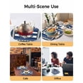 thumbnail image 2 of 15 Inch Round Placemats Set of 4, Navy Blue Anchor Non Slip Heat Insulation PP Table Mats, Nautical Summer Beach Coastal Ocean Washable Place Mats for Kitchen Dining Party Table Decor, 2 of 7