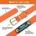 thumbnail image 5 of Beirui Custom PU Leather Dog Collar Personalized Name Adjustable for Small Medium Dogs, 5 of 10