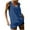 Blue, variant on GERsome Women's Workout Tops Racerback Athletic Scoop Neck Tank Tops Sleeveless Solid Color Loose Fit Yoga Running Gym Tee Shirts for Women