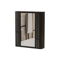 thumbnail image 2 of Wall-Mounted Bathroom Cabinet with Full-Length Mirror, Metal Frame & Glass Doors, 2 Tier Storage Shelves, Modern Farmhouse Vanity Organizer for Over Toilet or Sink Installation, 2 of 9