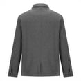 thumbnail image 4 of New Fashion Jackets for Mens Plus Size Autumn and Winter Multiple Pockets Button Zipper Windbreaker Solid Long Sleeves No Hat Casual Loose Coat, 4 of 8