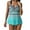 Blue, variant on Qucoqpe Women's Crisscross Backless Tankini Swimsuit Set Loose Fit, Two-Piece Suit, Size S-XXL