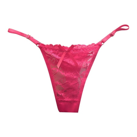 Xiaoxatg Sexy Panties for Women Womens Sexy Low Waist Thin See Through Transparent Hollow Lace Thong Panties Underwear Women Boy Shorts