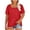 Red, variant on DYTTDG Womens Plus Size 2026 Summer Tops Square Neck Puff Short Sleeve Casual Loose Tee Shirts