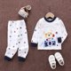 thumbnail image 1 of Conjunto de pijamas de algodón para niñas pequeñas, ropa de dormir de manga larga con dibujos animados, para Navidad familiar, de 1 a 6 años, para invierno, 1 of 4