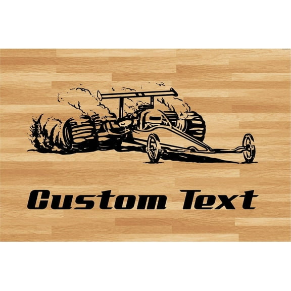 Drag Racing Dragster Car Wall Decal - Auto Wall Mural - Vinyl Stickers - Boys Room Decor