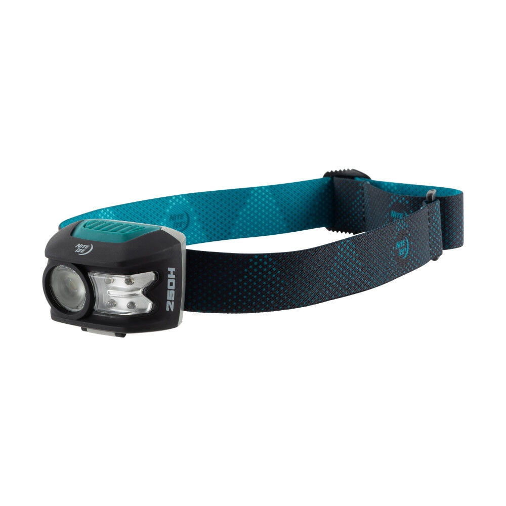 Nite Ize Radiant 250 Headlamp, 250 Lumen Headlight With Red + White LED's, Water Resistant, Four Modes and Lockout, Teal