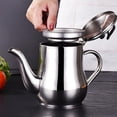 thumbnail image 4 of Oil Strainer Pot, Leak-proof Rustproof Non-slip Ergonomic Handle Dust-proof Lid, Oil Filling Stainless Steel Nozzle Oil Filter Kettle Kitchen Gadget, 4 of 7