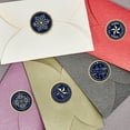 thumbnail image 7 of 25 Sheet Self Adhesive Gold Foil Embossed Stickers Medal Decoration Sticker Flat Round Snowflake Pattern 5x5cm, 7 of 7
