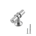 thumbnail image 2 of Modket M1612 Modern Euro Bar Cabinet Handle 304 Stainless Steel 2" Knob, Brushed Nickel, 5-Packs, 2 of 7