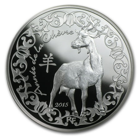 2015 France Silver ?10 Year of the Goat Proof (Lunar Series)
