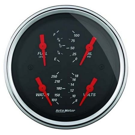 Auto Meter 1414 Designer Black Quad Gauge