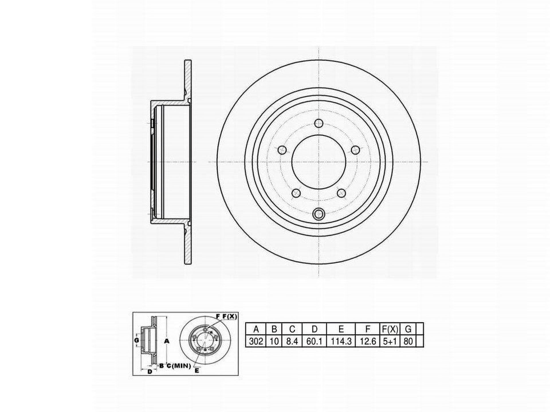 UltraHC Coated High Carbon Brake Rotor, Rear UR002214, Mitsubishi Outlander Sport 2012-2011