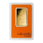 1 oz Valcambi Gold Bar 0.9999 fine