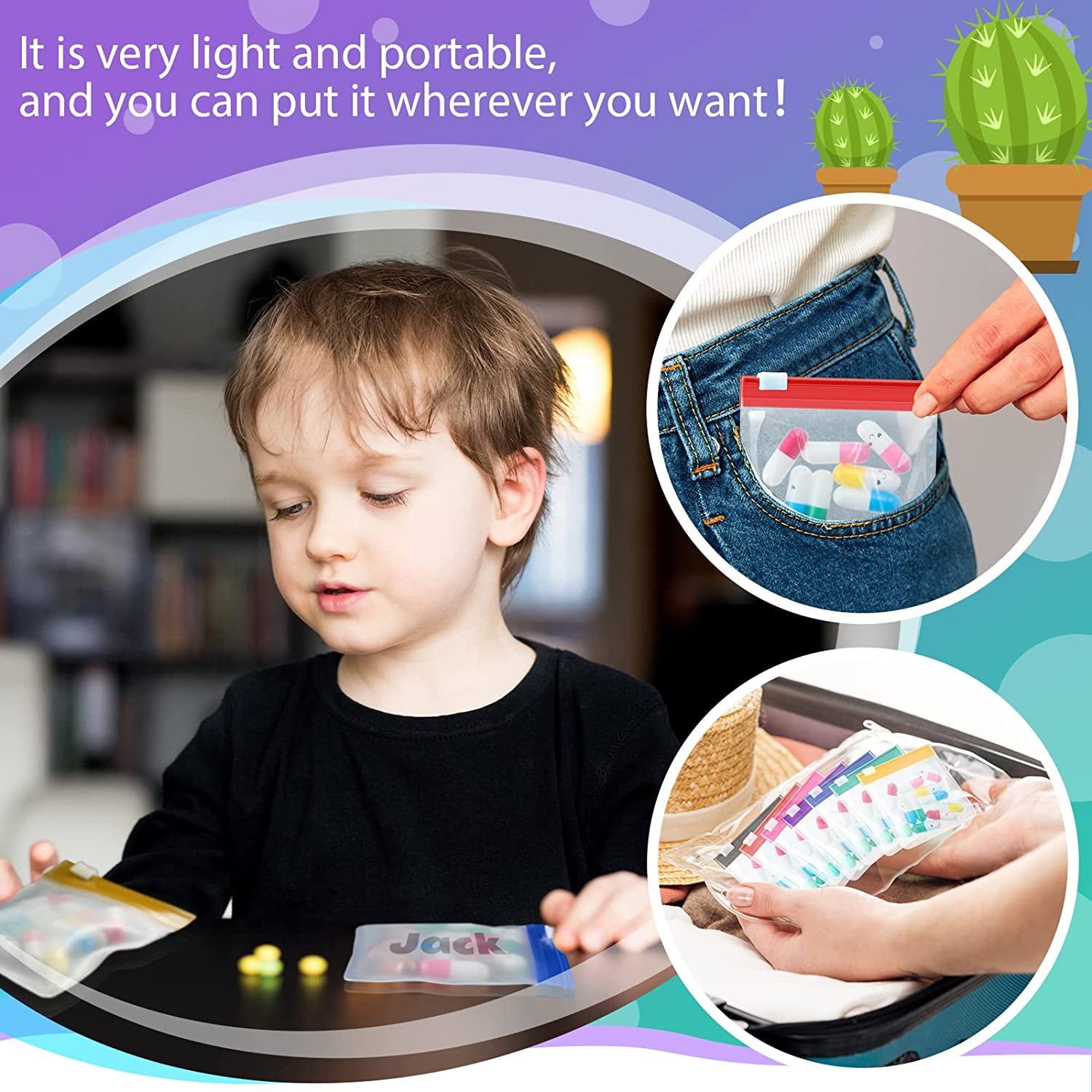 35 Pcs Pill Pouch Bags Zippered Pill Pouch Set Reusable Translucent Medicine Organizer Self Sealing Medicine Organizer Travel Plastic Bags with Slide Lock for Storage(Classic,Classic Colors)