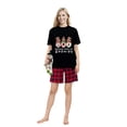 thumbnail image 4 of LuLiaMenton Matching Couples Christmas Pajamas Hanging Gnomies Plaid Short Sleeve Shorts Set, 4 of 5