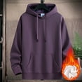 thumbnail image 2 of zbxnLI Men's Winter Padded Lined Hoodie Thick Sweatshirts Long Sleeve Hooded Athletic Tops with Pockets, 2 of 9