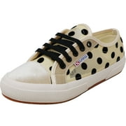 Angle View: Superga 2750 Netvelw Black Polka Dot Ankle-High Sneaker - 7.5M / 6M