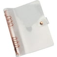 thumbnail image 1 of A5 6-Rings Binder Rings Journal Soft Clear Cover Transparent Shell Protector for Loose Leaf Spiral Book Planner DIY Scrapbook Notebook (Rose Gold Glitter, A5), 1 of 3