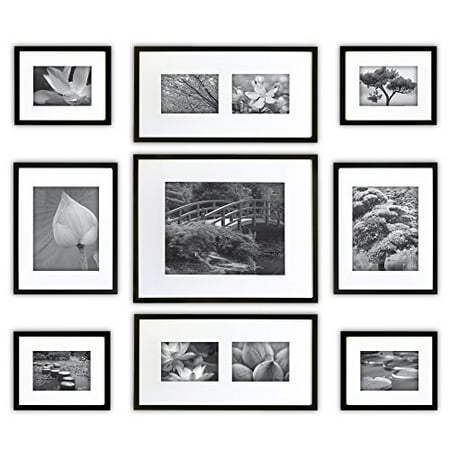 Gallery Perfect 9 Piece Black Wood Photo Frame Wall Kit 14fw1019 Includes Frames Hanging Template Decorative Art Prints And Hardware Canada - Nine Picture Photo Frame Gallery Perfect 9 Piece Black Wood Photo Frame Wall Kit 14fw1019 Includes Frames Hanging Template Decorative Art Prints And Hardware Canada - Nine Picture Photo Frame