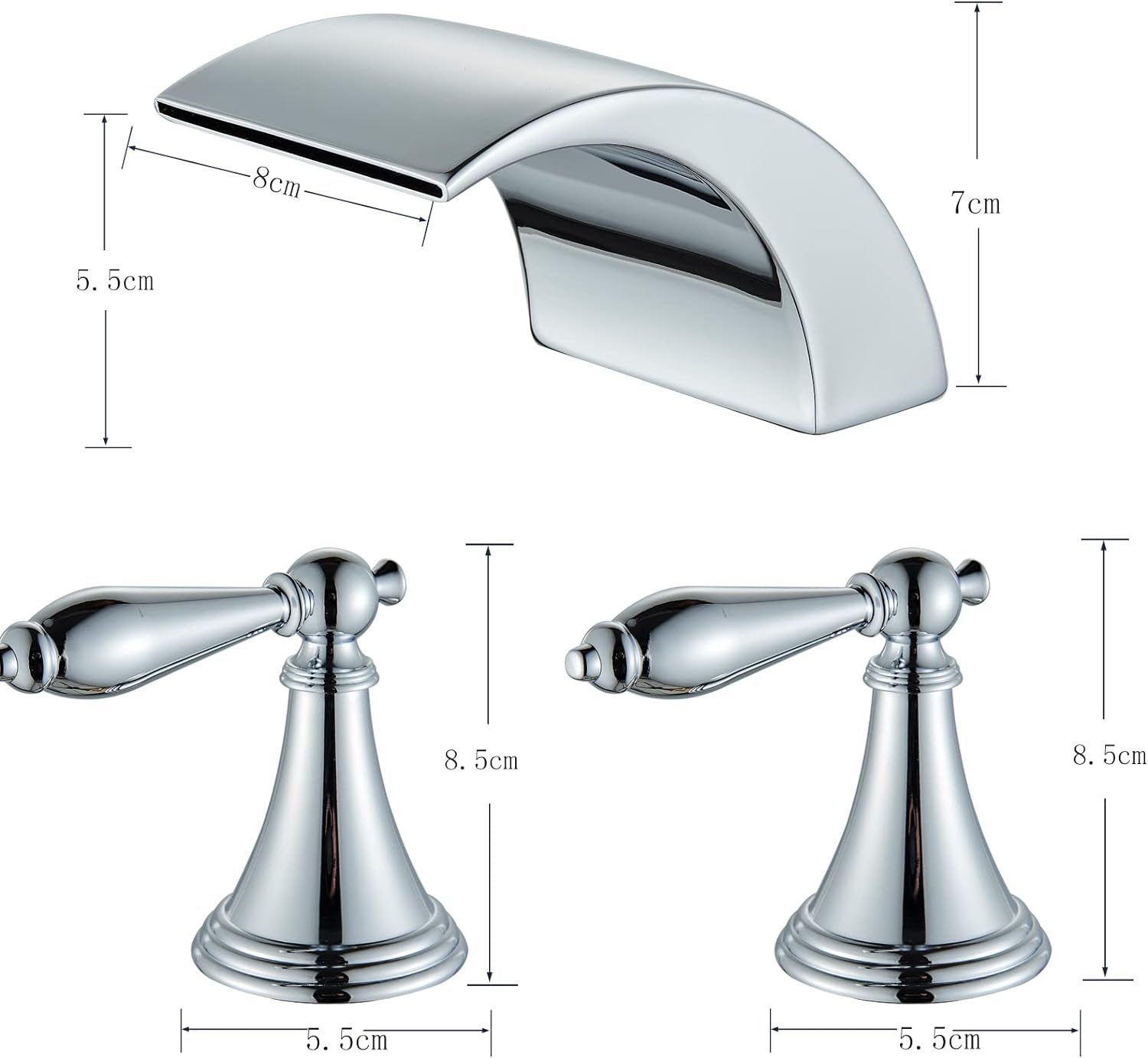Zovajonia Brass Polished Chrome Bathroom Faucet