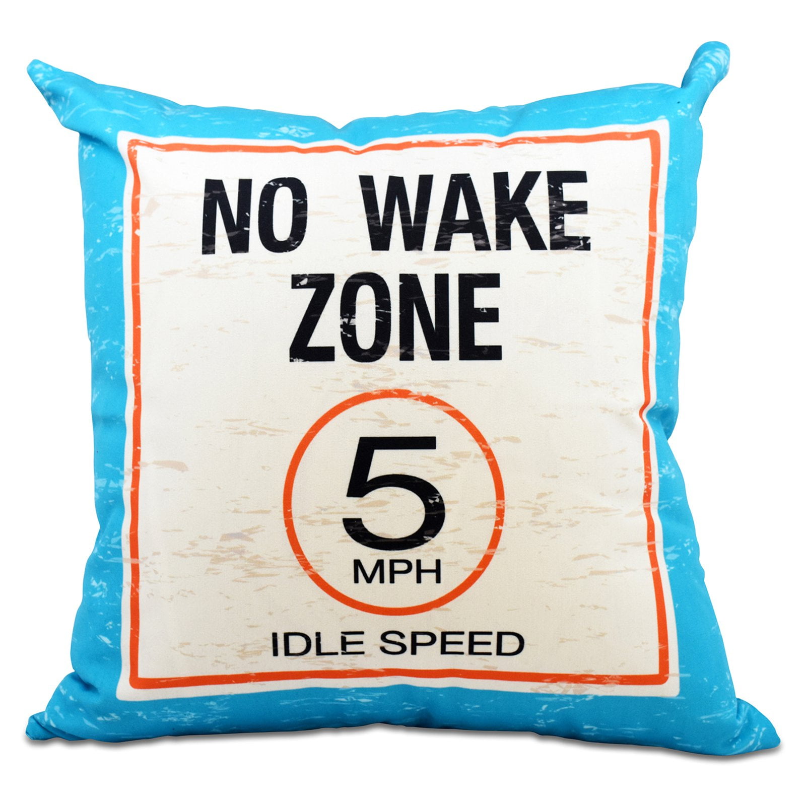 Simply Daisy 16" x 16" No Wake Word Print Pillow, Yellow
