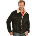thumbnail image 2 of Scully Leather Mens Boar Suede Sherpa Fleece Jean Jacket Black XXL, 2 of 4