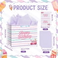 thumbnail image 3 of Ice Cream Birthday Gift Bag for Girls, Pastel Ice Cream Gift Bag with Tissue Paper and Card, Sprinkle Ice Cream Party Bag for Girls Summer Baby Shower Sweet One Gift Wrapping Party Supplies, 3 of 4