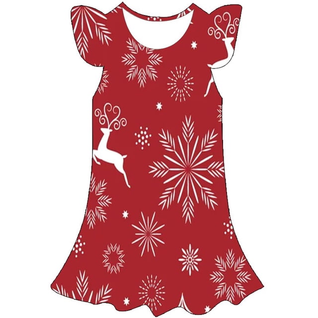 Vestidos de Navidad de verano para niños de 1 a 10 años, vestido de Santa Claus para niñas, faldas casuales de moda para niñas, vestidos, disfraces 6M Gao Jinjia LED