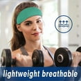 thumbnail image 3 of Outfmvch Headbands for Women,Workout Headbands for Women Sweat Band Sport Headbands Elastic Non Slip Hair Warp Headbands for Women Non Slip Running Headband Green 2 One Size, 3 of 3