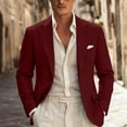 thumbnail image 6 of LODIENY Mens Suit Jackets One Button Slim Fit Blazers Casual Notched Lapel Collar Coat Sport Coats Blazer with Pockets for Wedding Business Party Wine XS, 6 of 6