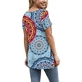 thumbnail image 4 of Anygrew Womens Summer Short Sleeve Tunic Tops Loose Fit Casual Blouses, 4 of 5