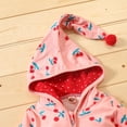 thumbnail image 3 of Yidarton 0-3 Year Old Baby Fruit Printed Conjoined Climbing Clothes Zipper Shirt Hooded Long Sleeve Long Leg Ha Clothes European And American Tide Climbing Clothes Pink, 3 of 7