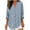 Blue, variant on hotojiny Womens Long Sleeve Shirts Oversized V Neck Lightweight Tunic Tops Striped Button down Casual Tee Shirt