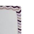 thumbnail image 3 of Ambesonne Purple Fitted Sheet, Zig Zag Waves Shapes, Twin XL Size, Pale Pink Purple, 3 of 3