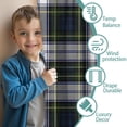 thumbnail image 3 of Blackout Kids Curtains,Blue Green Plaid Checkered Pattern Childrens Insulated Curtains Set Of 2,Bedroom Essentials,Toddler Room Decor 52"x63", 3 of 5