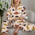 thumbnail image 6 of Fotbe Cute Armadillo1 Pattern Long Sleeve Pajama Set for Women,Sleepwear Set,2-piece Loungewear Set,Soft PJs Comfy Nightwear with Pockets -, 6 of 7