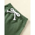 thumbnail image 4 of Newborn Baby Boy Clothes Solid Color Green Romper and Pants 2PCs Infant Fall Winter Clothing Set, 4 of 5